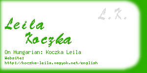 leila koczka business card